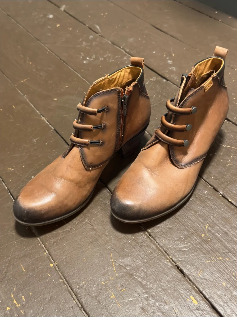 Pikolinos Leather Ankle Boots 41 Rustic Boho Indie Western Fall Minimalist Comfy